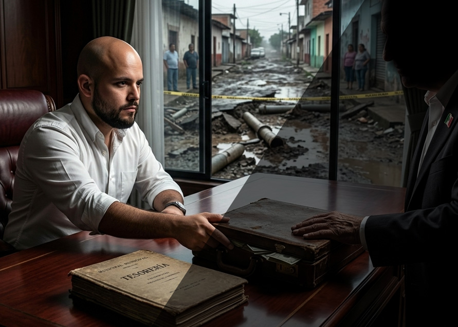 TRAICIÓN Y APATÍA: El alcalde Jorge Alanís, impuesto por la chequera familiar, traiciona a la 4T entregando las finanzas de Coatzintla a la vieja guardia del PRI y del sindicato petrolero. Mientras el gobierno prepara el botín, la ciudadanía observa el saqueo en un silencio cómplice.